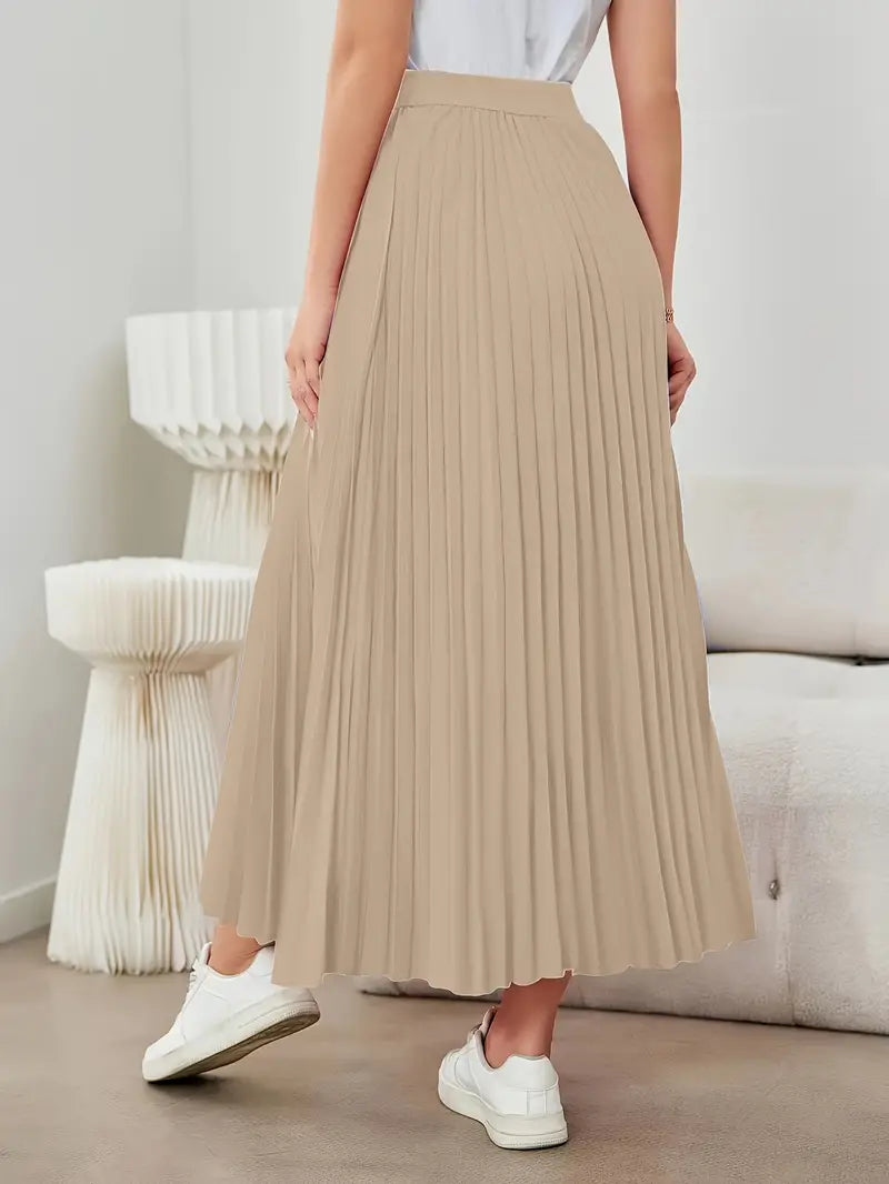 Product Image for Heidi-Mode | Lässiger Plissee Maxi-Rock, Marineblau / 2XL
