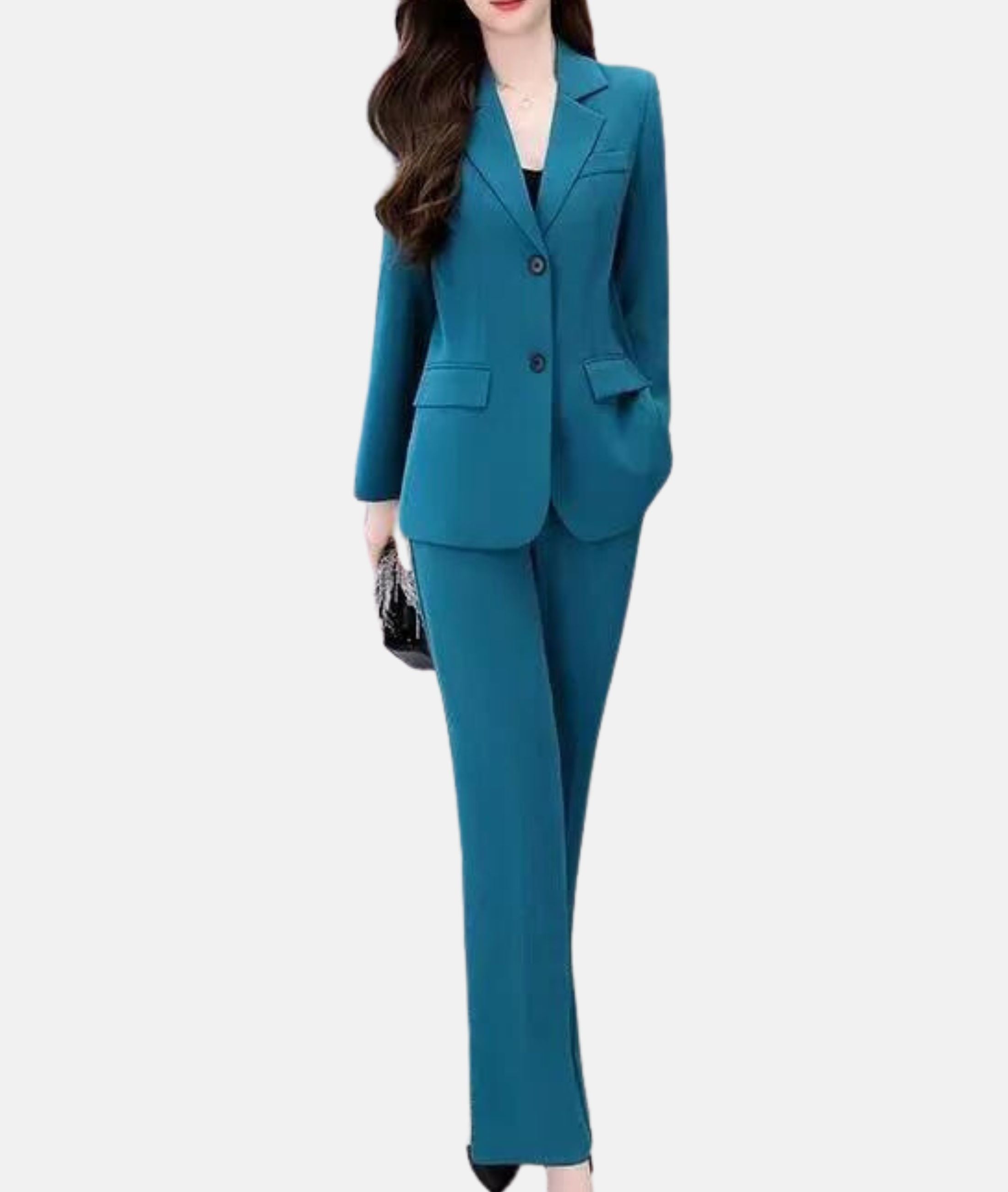 Product Image for Heidi-Mode | Stilvolles Overall mit Tailliertem Blazer, Blau / XL