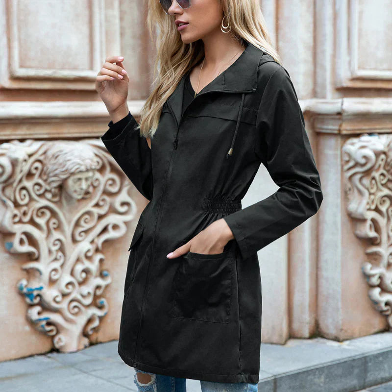 Product Image for Heidi-Mode | Manteau De Pluie Long Et Léger À Capuche Pour Femmes, Gris / 3XL