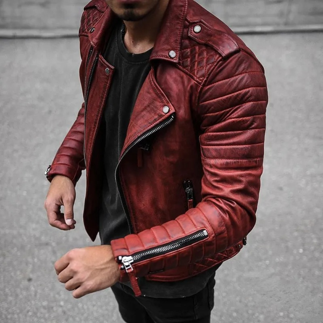 Product Image for Premium Lederjacke, Rot / XL