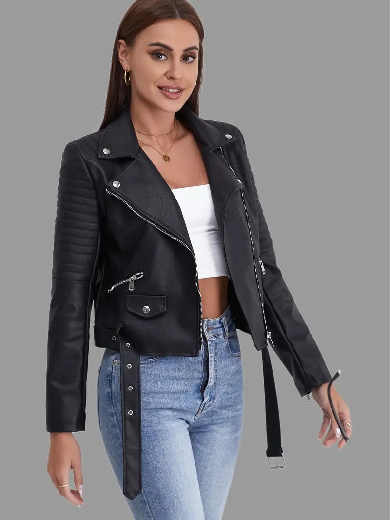 Product Image for Heidi-Mode | Echte Leder Bikerjacke Für Damen, Schwarz / M