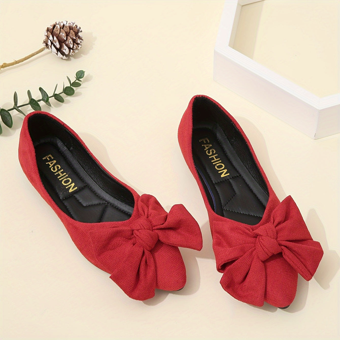 Product Image for Heidi-Mode | Wohnungen mit Ballerinas mit Opalen, Die Bequem Sind, Rot / 35