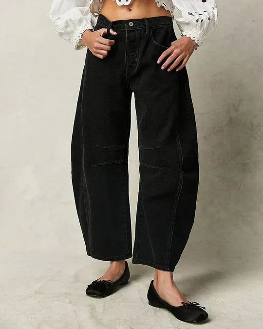 Product Image for Heidi-Mode | Mitteltaillierte Röhrenjeans für Frauen, Schwarz / S