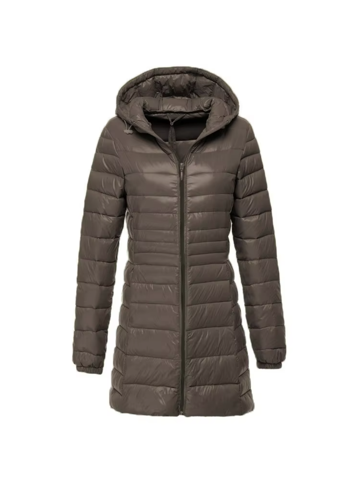 Product Image for – Lange wattierte Jacke, Armeegrün / M