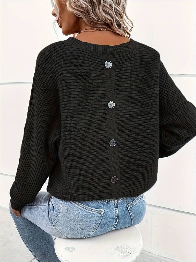 Product Image for Heidi-Mode | Élégant Pull À Col Rond Pour Le Printemps, Noir / 4XL