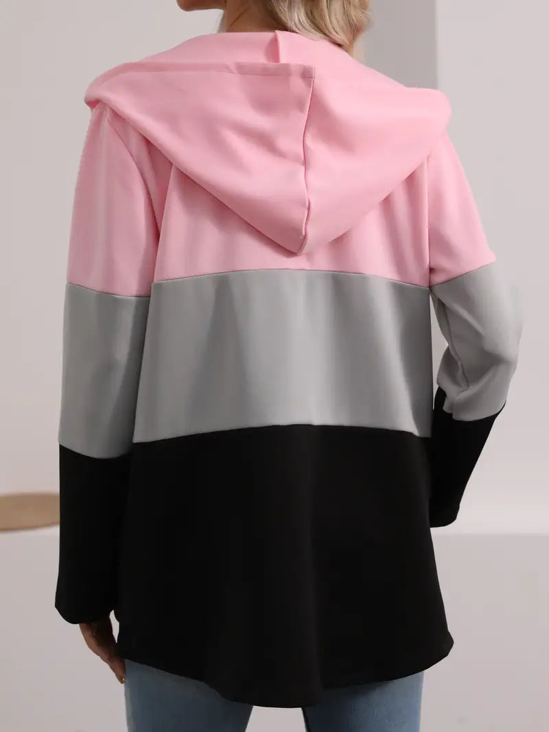 Product Image for Heidi-Mode | Jacke Mit Kapuze Und Lebendigen Farbelementen, Rosa / XL