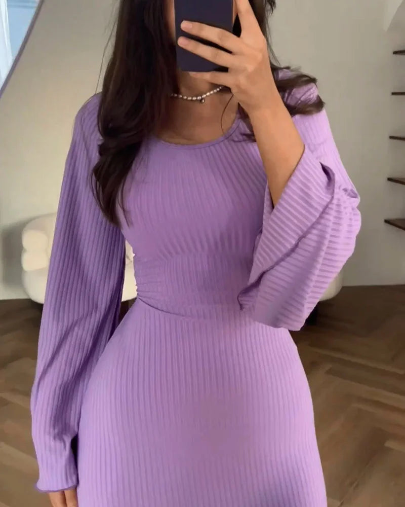 Product Image for Kleid mit langen Ärmeln - Elaiza, Braun / XL