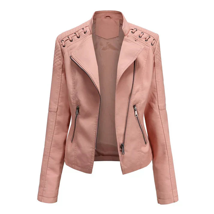 Product Image for Heidi-Mode | Vegane Lederjacke mit Taschen für Frauen, rose / 4XL
