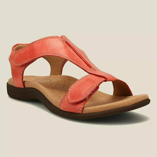 Product Image for Heidi Einfarbige Sandalen Mit Klettverschluss, Orange / 43