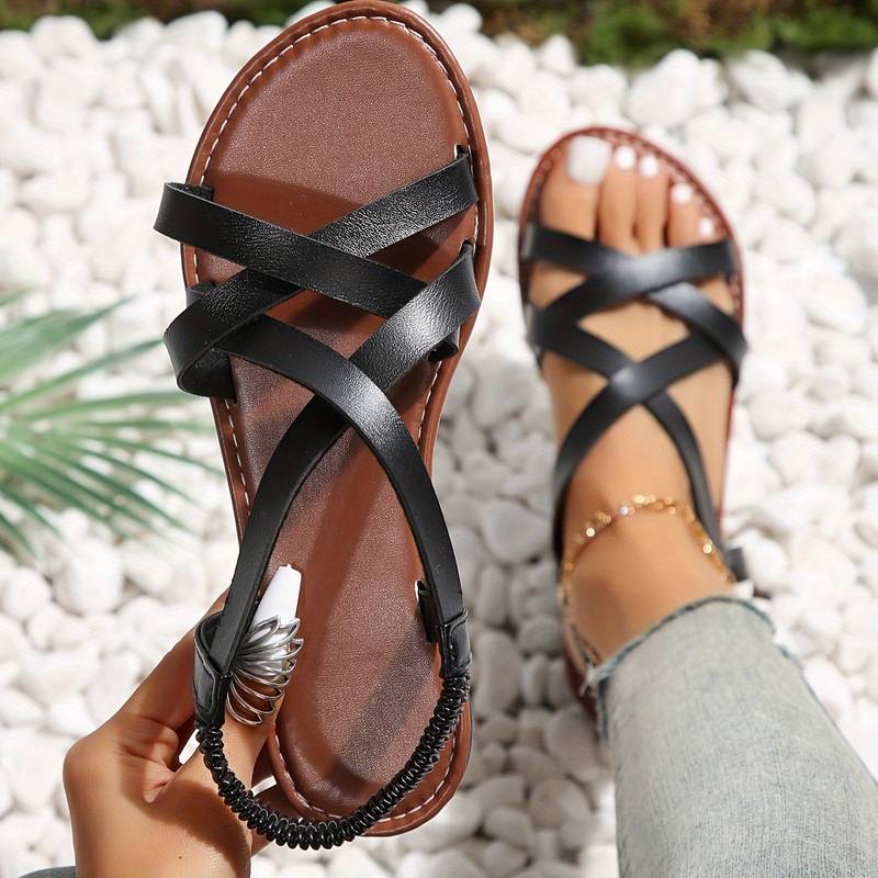 Product Image for Heidi-Mode | Leichte Sandalen für Damen mit Kreuzverschluss, schwarz / 40