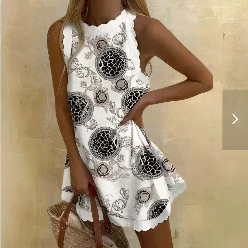 Product Image for Kurzes Sommerkleid, Schwarz und Weiß / L