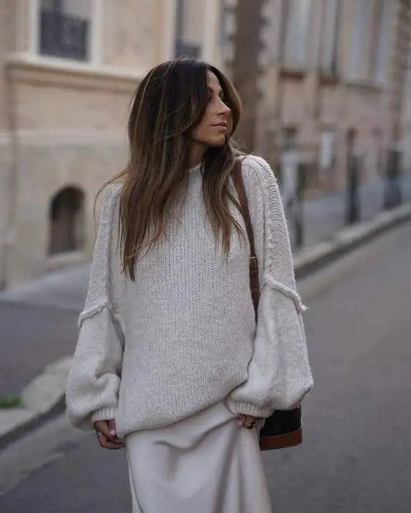 Product Image for Heidi-Mode | Comfortabele Gebreide Oversized Trui Voor Dames, Beige / S