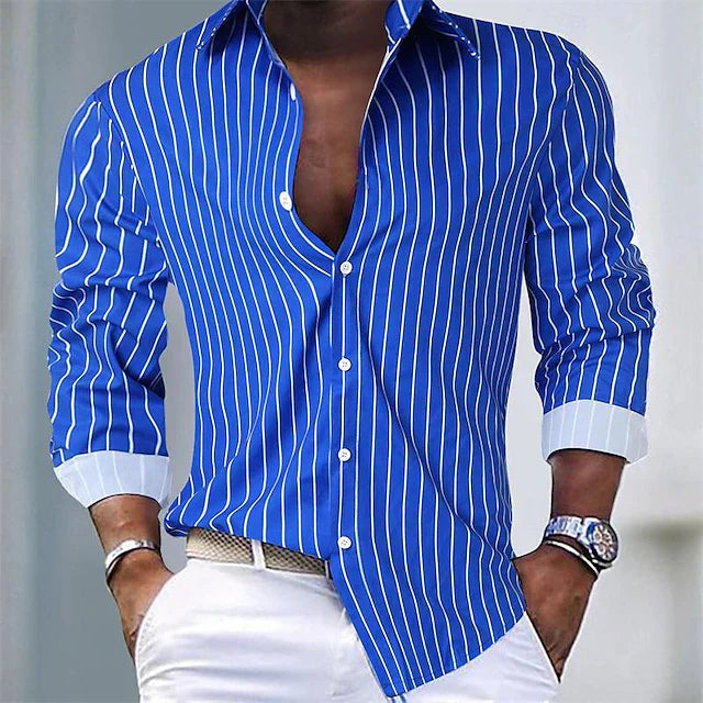Product Image for Heidi-Mode | Klassisch Gestreiftes Hemd, Blau / 3XL