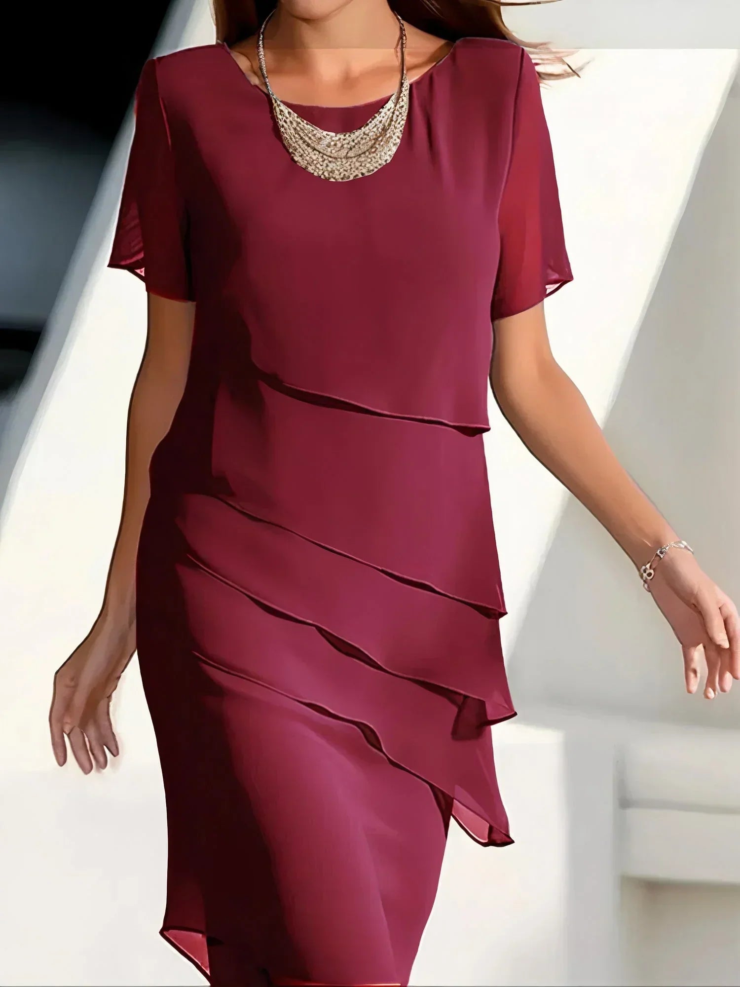 Product Image for Elegantes Cocktailkleid aus Chiffon, Claret / M