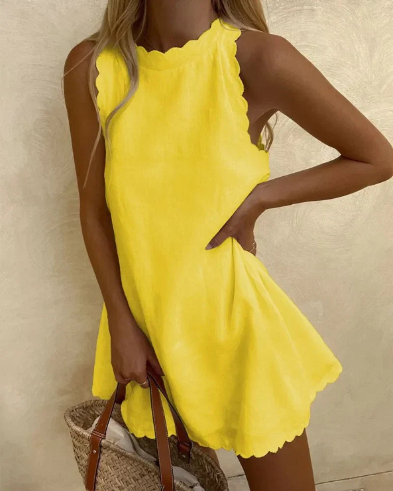 Product Image for Heidi-Mode | Ärmelloses Mini Abendkleid, Gelb / S