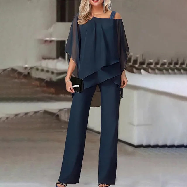 Product Image for Heidi-Mode | Eleganter Zweiteiler Für Frauen, Marineblau / L