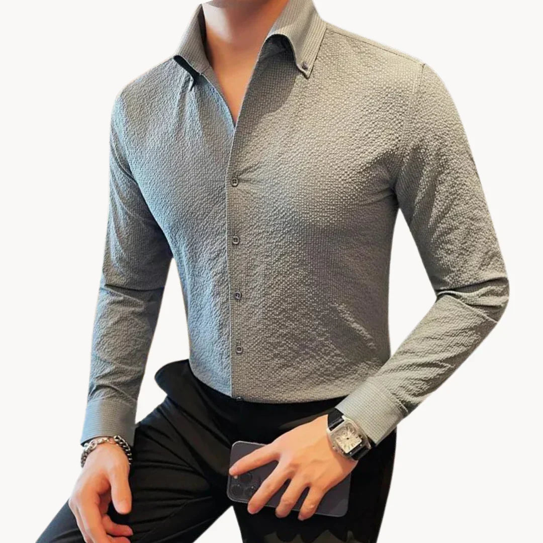 Product Image for Heidi-Mode | Luxe Klassisch Commuter Hemd, Haselnussblau / 2XL