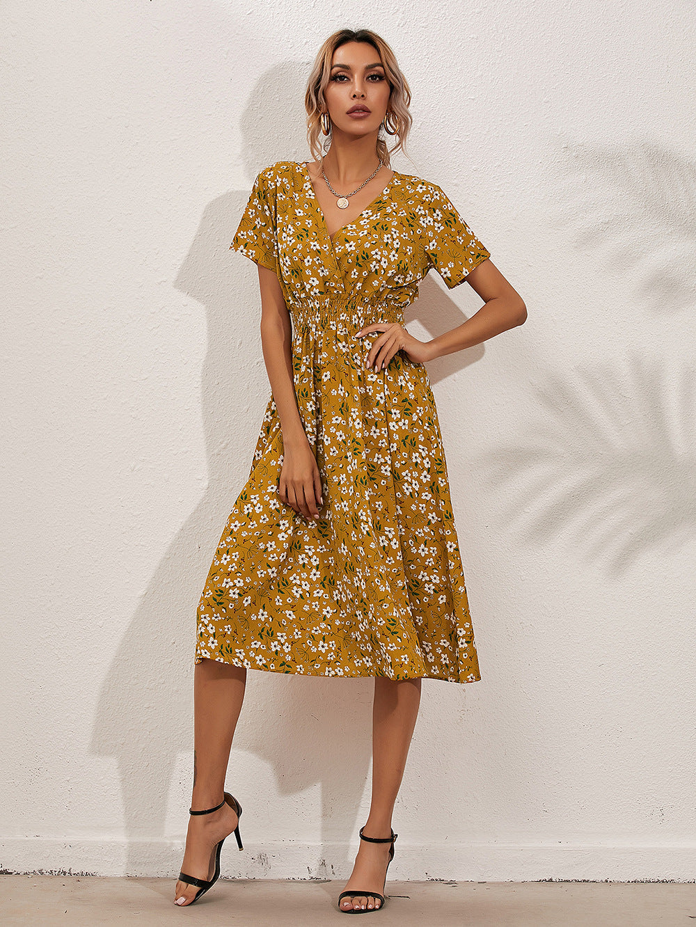 Product Image for Heidi-Mode | Floral Elegante Sommerkleider Damen, Gelb / XL