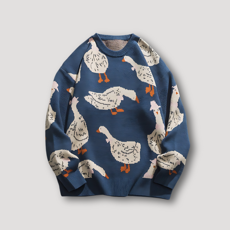 Product Image for Heidi-Mode | Pulli Grafik Gedruckt Gans Und Ente, Blau / S