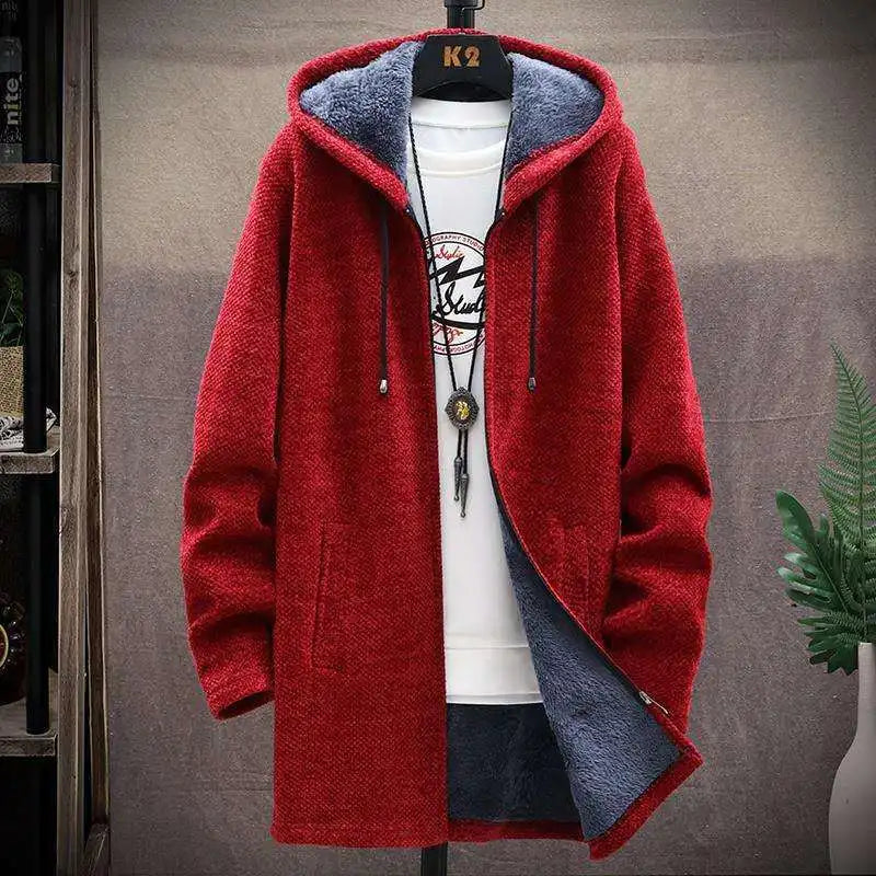 Product Image for Heidi-Mode | Langer Weste mit Kapuze, Rot / 3XL