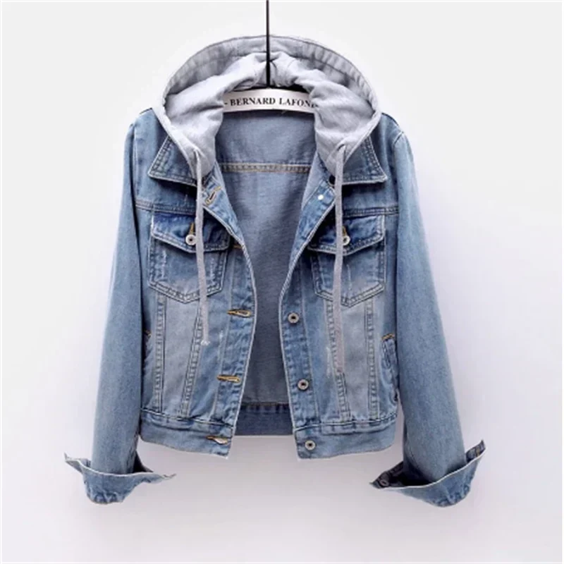 Product Image for Heidi-Mode | Denim Femme Avec Capuche Amovible, Bleu clair / XS