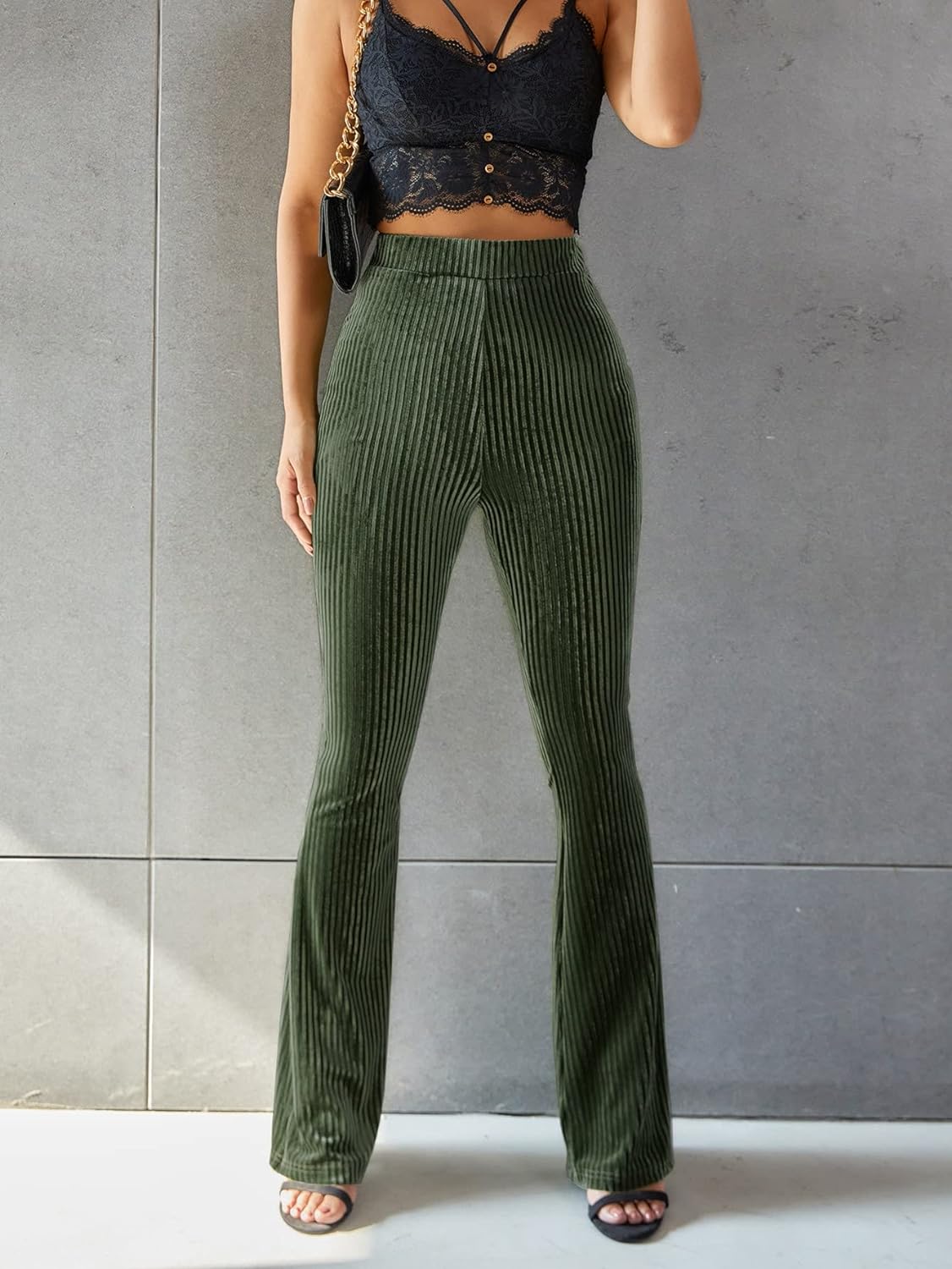 Product Image for Heidi-Mode | Weite Hose Aus Cord Für Damen, Grün / L