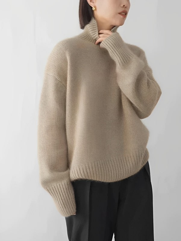 Product Image for Heidi-Mode | Pull À Col Roulé En Cachemire, Kaki / XL