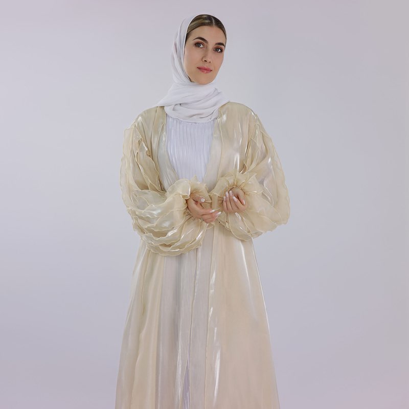 Product Image for Heidi-Mode | Islamische Kleidung Moderne Offene Abaya Dubai, S / Beige