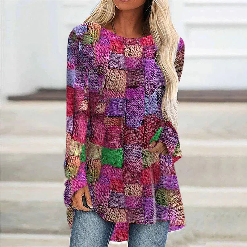 Product Image for Heidi-Mode | Trui Met Ronde Hals En Lange Mouwen, Paars / 40/42