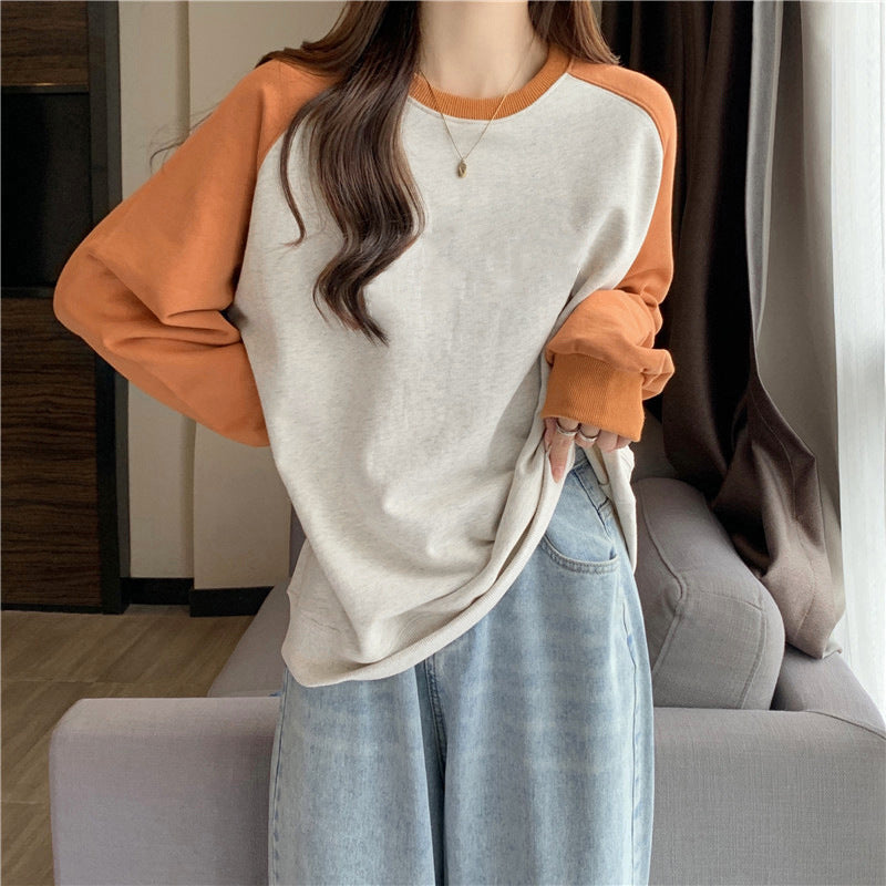 Product Image for Femme Kontrastärmel Raglan Tee Heidi-Mode, Braun / L