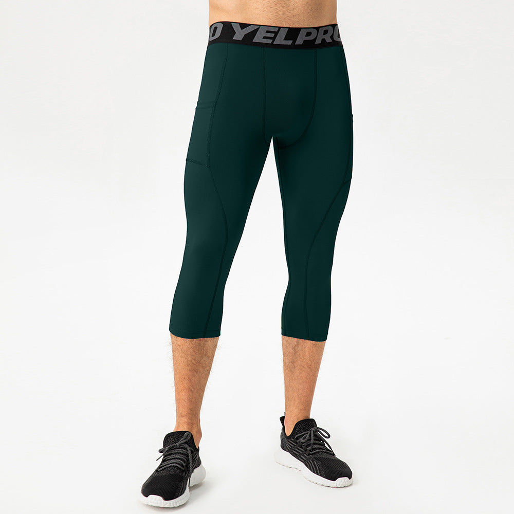 Product Image for Herren Sportliche Kompressions-Leggings mit praktischen Taschen und atmungsaktiver Technologie Heidi-Mode, Dunkelgrün / M