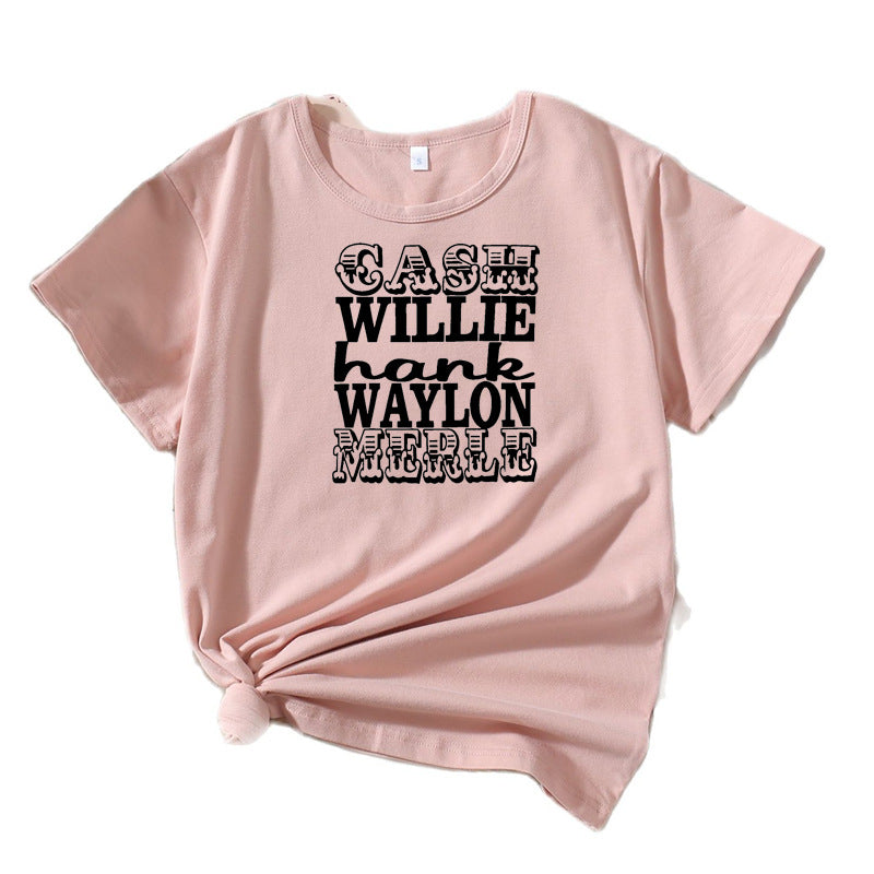 Product Image for Damen Vintage Band Grafik T-Shirt Heidi-Mode, Pfirsich Pink / XL