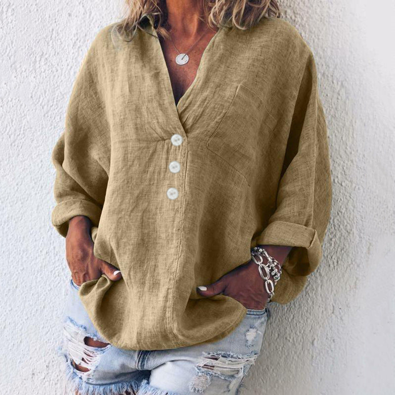 Product Image for Heidi-Mode | Modischer Pullover aus Baumwolle und Leinen, Khaki / 4XL