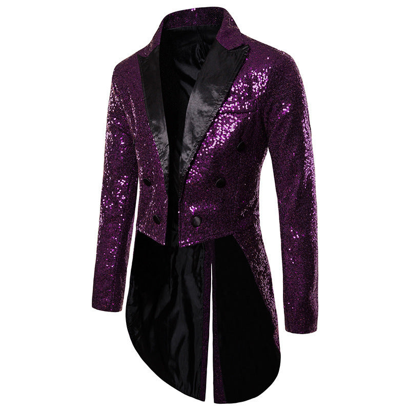 Product Image for Herren Pailletten Abendblazer Heidi-Mode, Lila / L