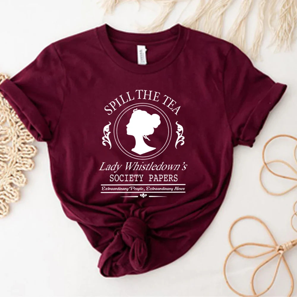 Product Image for Heidi-Mode | Bluse mit Elegantem Motiv aus Der Serie Bridgerton, Bordeaux / S