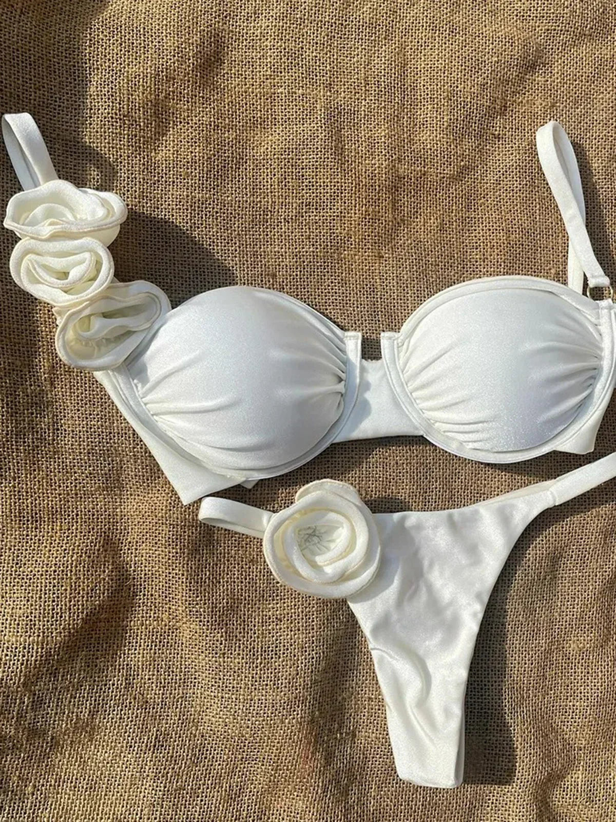 Product Image for Heidi-Mode | Push-Up-Bikini Sexy Damen-Badeanzug Badekleidung Frauen Blumen Thong Brasilianisches Bikini-Set Badeanzug Schwimmanzüge Strandkleidung, 