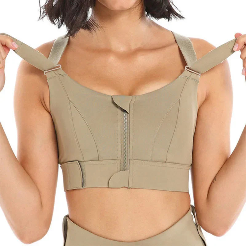 Product Image for Heidi-Mode | Einfarbige Yoga-Tights Sport-Bhs für Frauen Frauen Fitness Reißverschluss Bh Sportbekleidung Frau Gym Training Damen Crop Tops, TOP001-1 