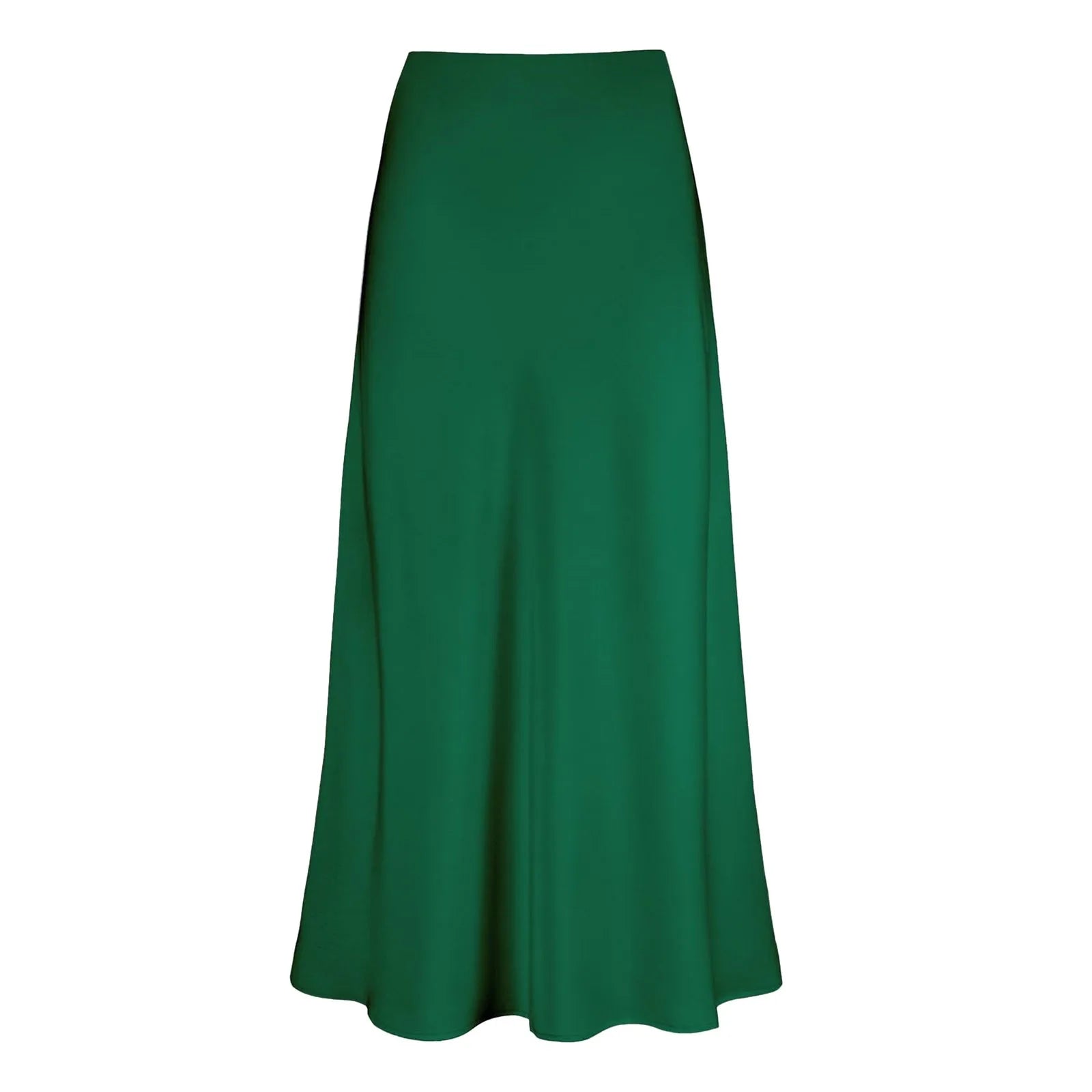 Product Image for Heidi-Mode | A-Linie Gefältete Lange Röcke Sommer Frauen Koreanischer Rock Streetwear Elastischer Bund Solide Elegant Satin Kleid Платье für Damen, 