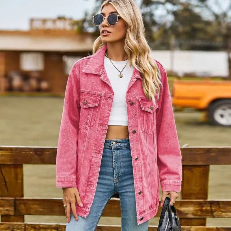 Product Image for Heidi-Mode | Die Vintage Jeansjacke Unter Ihrem Mantel, Rosa / XL / OHNE KAPUZE