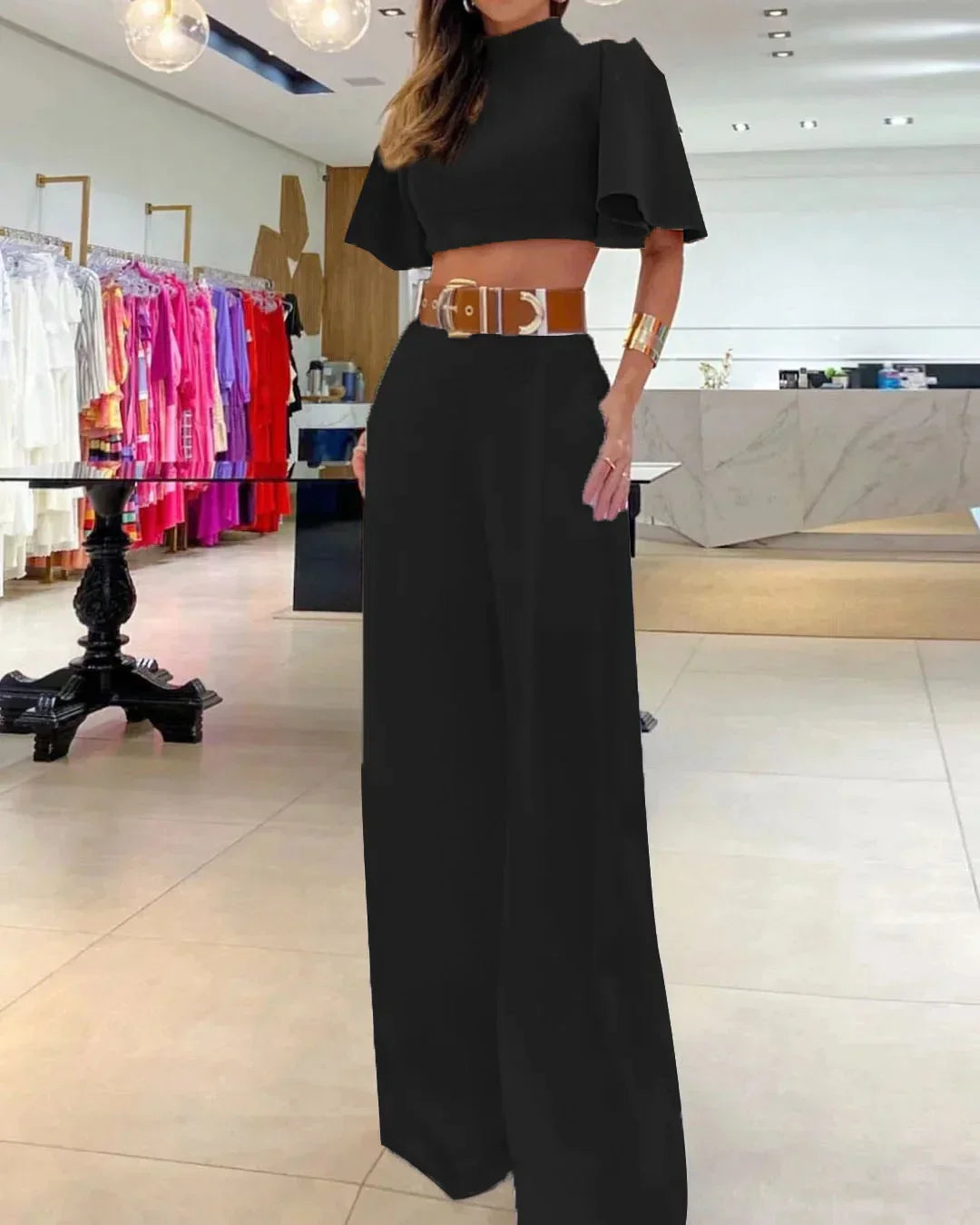 Product Image for Heidi-Mode | 2 Teilig Elegantes Outfit für Frauen, Schwarz / XL