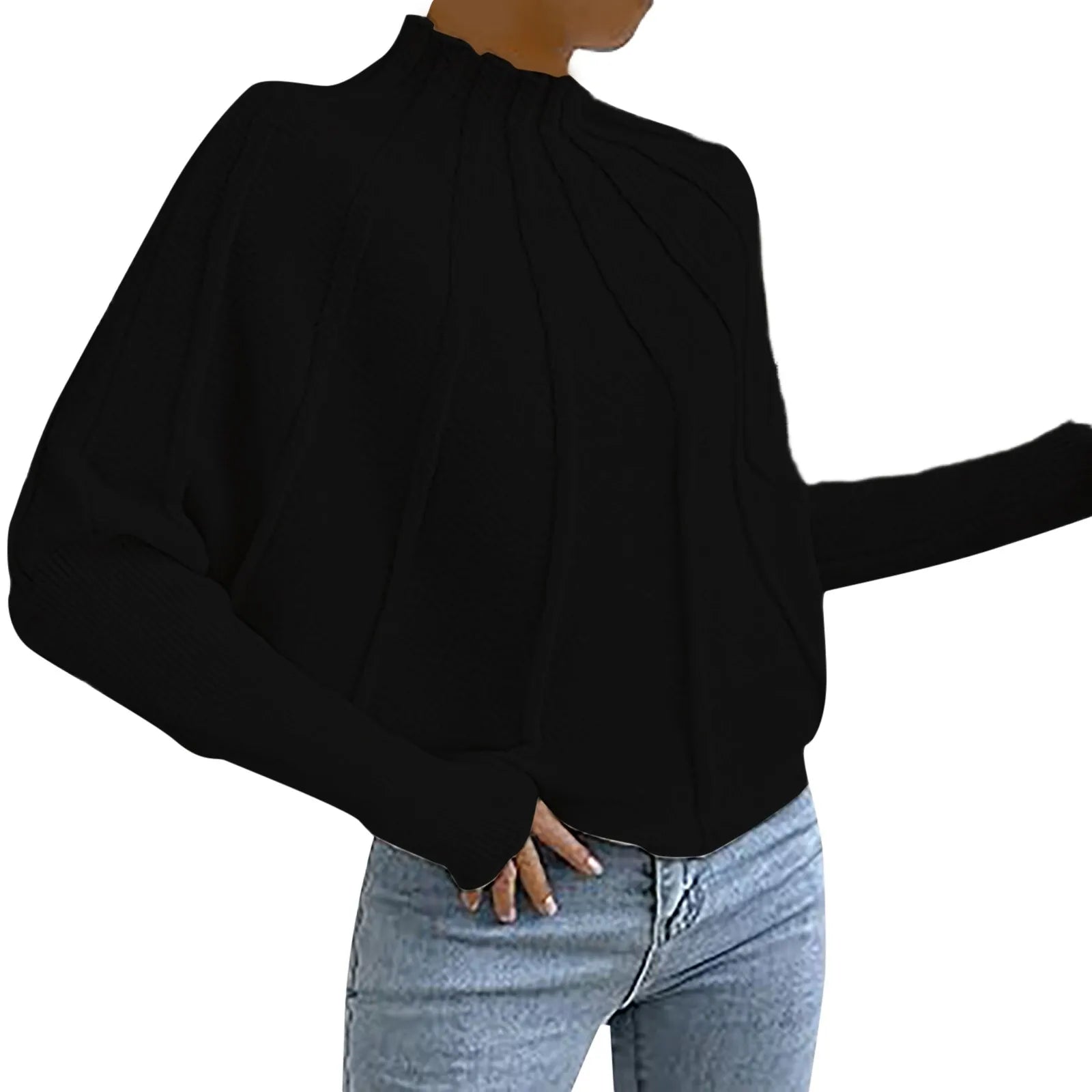 Product Image for Heidi-Mode | Pullover mit Kragen und eleganten Falten, Weiß / L