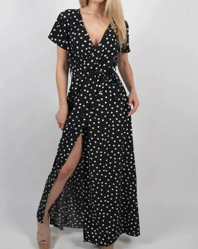 Product Image for Heidi-Mode | Langes Kleid mit Schlitz, Sort / M