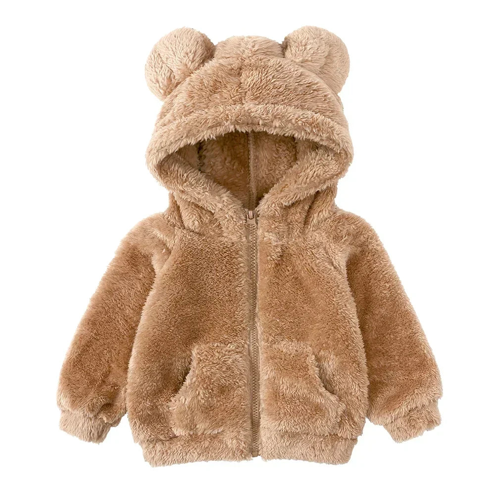 Product Image for Heidi-Mode Comfort Modische Bären-Kinderjacke aus dickem Samt, Braun / 110 | 4 Jaar