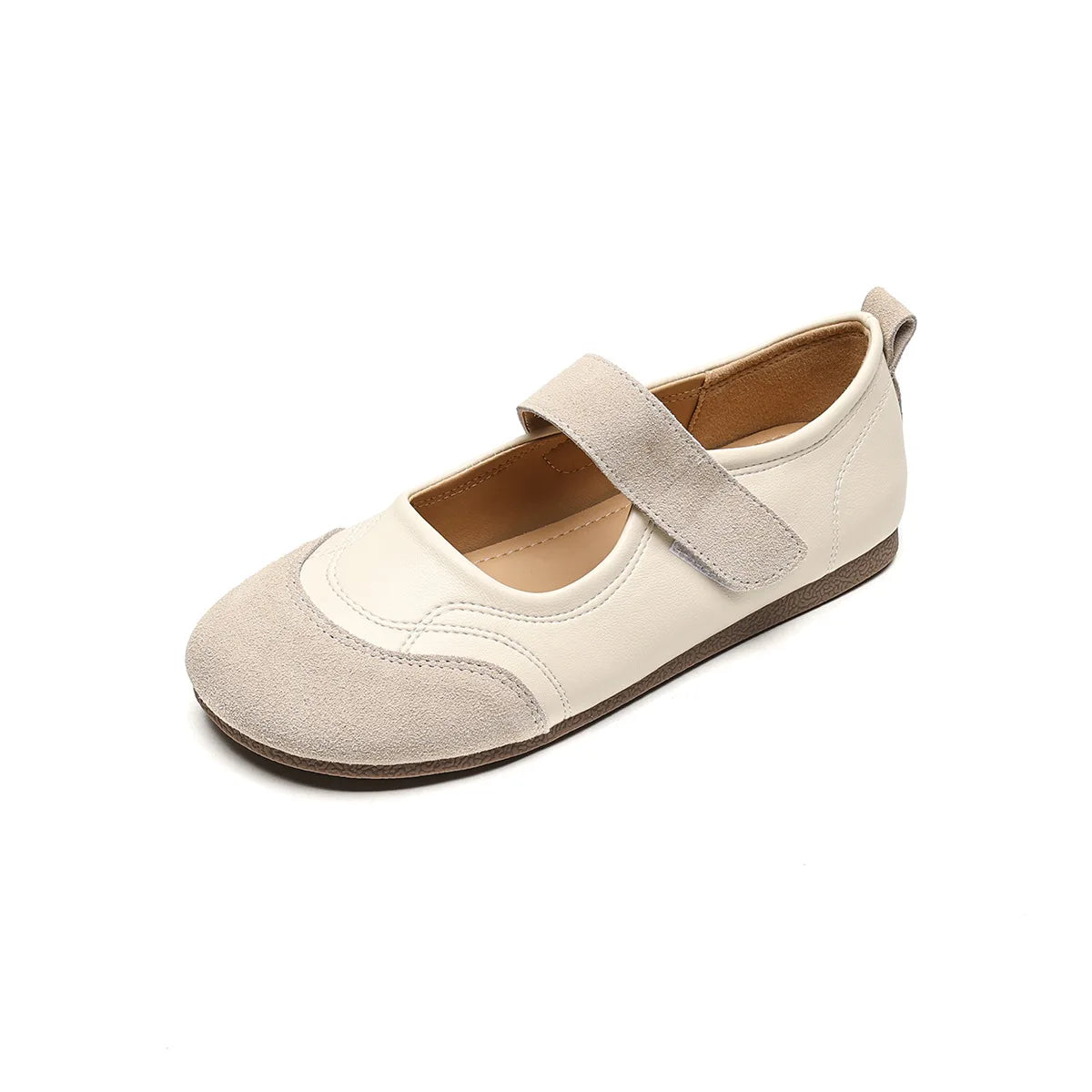Product Image for Heidi-Mode | Frühling Damen Flache Schuhe Koreanischer Stil Mary Jane Damen Lässige Leder Flache Ballerinas Loafers Arbeits- und Festbekleidung, 