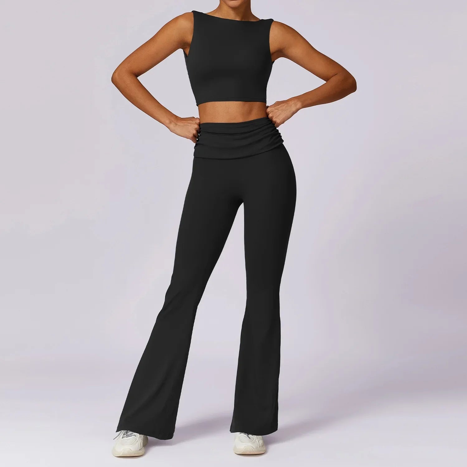 Product Image for Heidi-Mode | Frauen Yoga Set 2Pcs Gym Trainingsbekleidung für Frauen Push-Up Bh Hohe Taille Flared Leggings Sexy Fitness Sportbekleidung Sport Set, 
