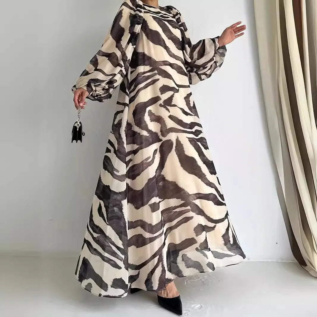 Product Image for Heidi-Mode | Schönes Kaftan Lang Kleid, Braun / 2XL