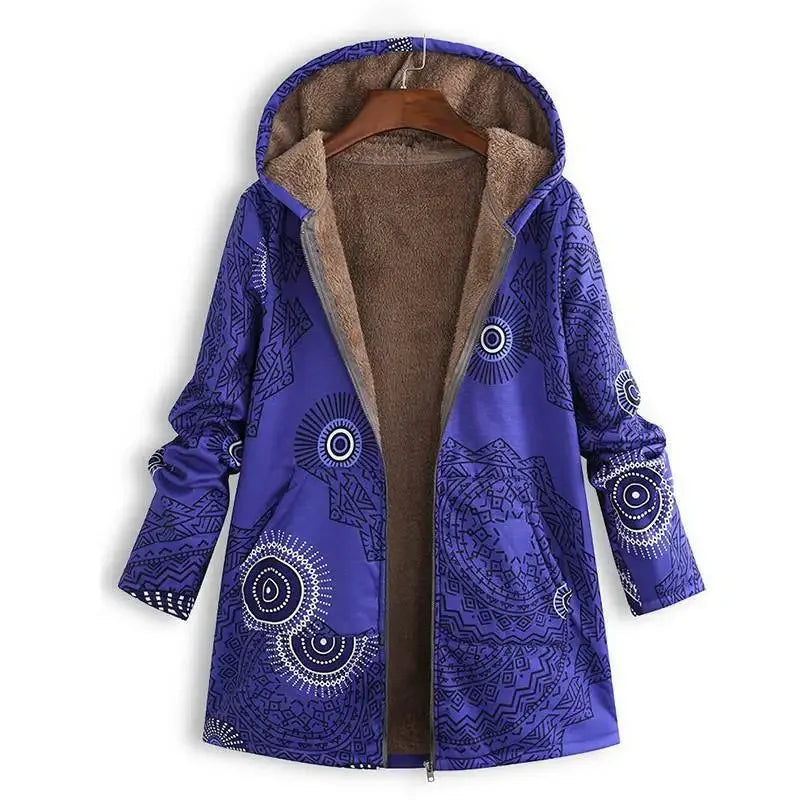 Product Image for Heidi-Mode | Warmer Damenparka mit Stylischem Muster, Blau / XS