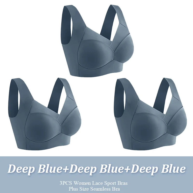 Product Image for Heidi-Mode | 3Er Pack Nahtlose, Stützende Sport Bralettes für Maximalen Komfort, Set 13 / 2XL