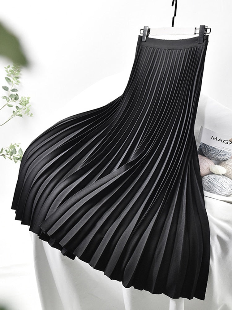 Product Image for Heidi-Mode | Eleganter, Chic Plissee-Rock Nesha, Schwarz / XL