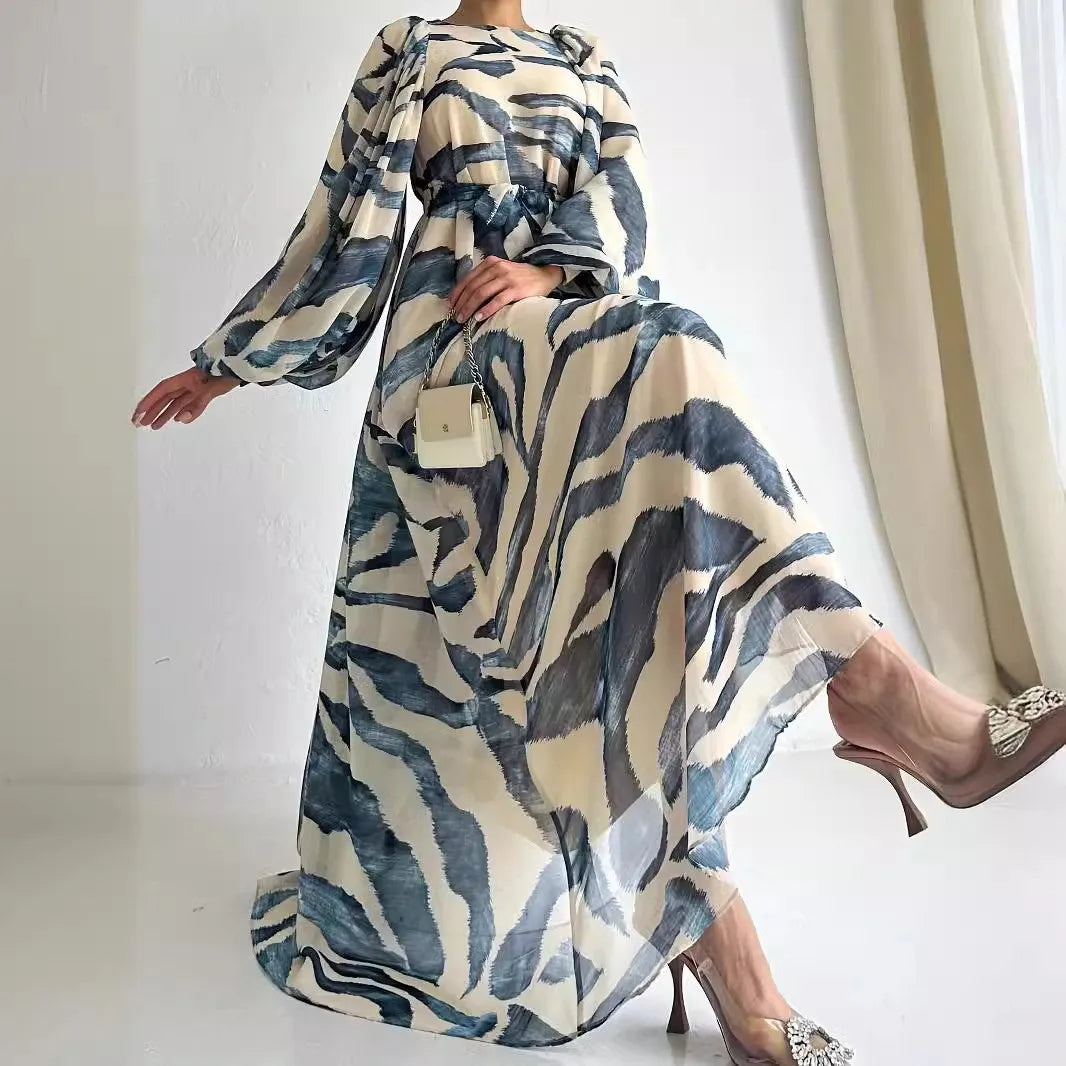 Product Image for Heidi-Mode | Schönes Kaftan Lang Kleid, Blau / L
